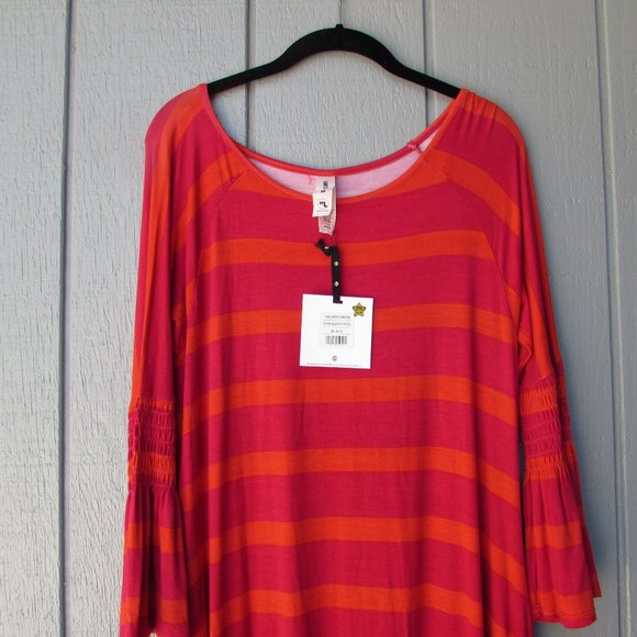 🌻🌱Agnes & Dora Magenta Stripe Walker Dress!🌻🌱 - Picture 2 of 10